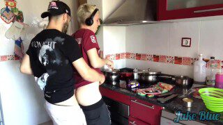 My boyfriend fucks me in the kitchen