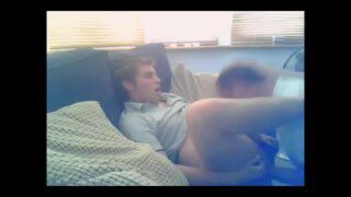 Sucking and cum eating str8 guy