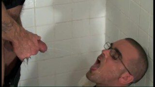Give him a load of cum shot then fill his mouth with your warm water