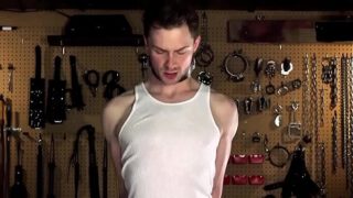 Hot College Jock Fucked Bareback in Bondage – Gay BDSM