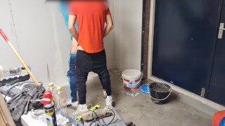 finally fucked my co worker bareback during construction work